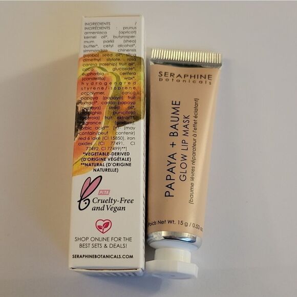 Seraphine Botanicals Papaya and Baume Glow Lip Mask - Picture 2 of 6